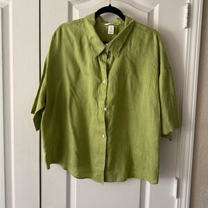 Green Linen Shirt